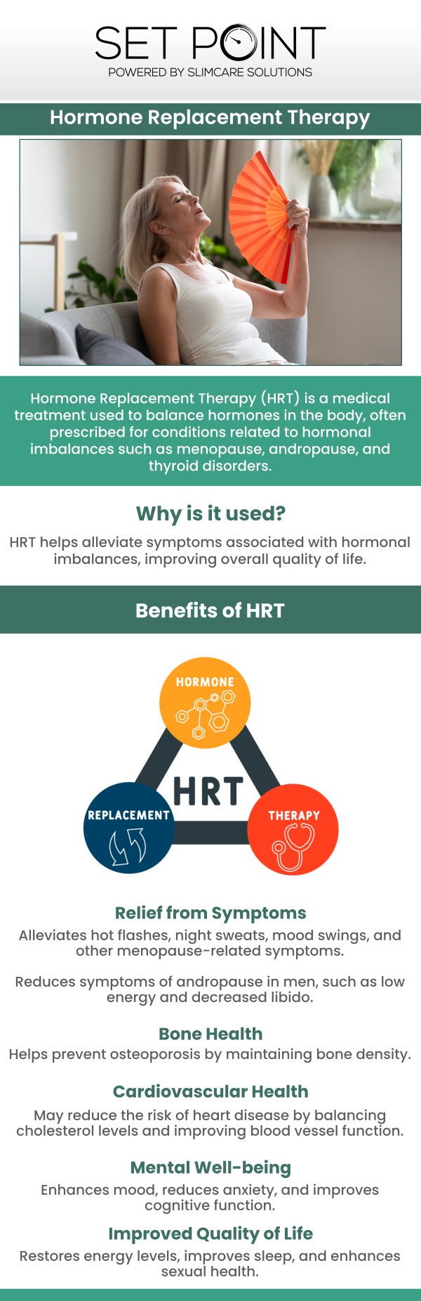 Hormonal changes can affect energy, sleep, mood, metabolism, muscle strength, and overall quality of life. At Set Point Medical Weight Loss Clinic, our professional medical team provides personalized hormone replacement therapy based on individual symptoms, health history, and wellness goals. Through careful evaluation and ongoing monitoring, we help patients understand hormonal imbalances and explore a customized approach designed to support improved vitality and long-term well-being. Contact us for more information or schedule a consultation. We are conveniently located at 850 Iron Point Rd Suite 120, Folsom, CA 95630.